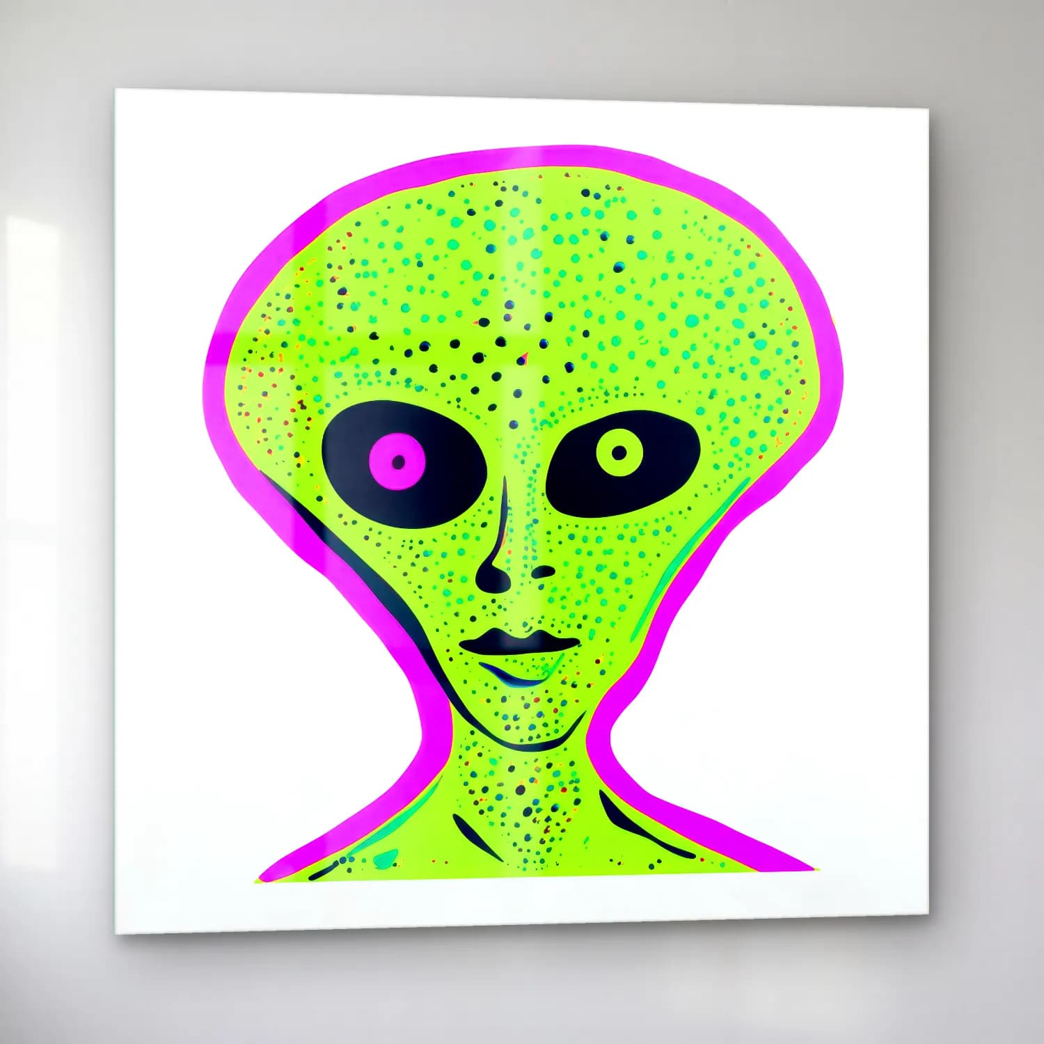 Pop Art Astronot cam tablo — sol açıdan görünüm