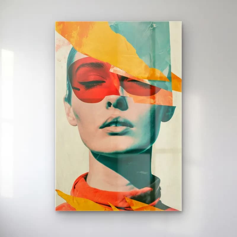 Pop Art Moda İllüstrasyonu – Turuncu Tonlar cam tablo — Pop Art Moda İllüstrasyonu – Turuncu Tonlar — pop art moda i̇llüstrasyonu