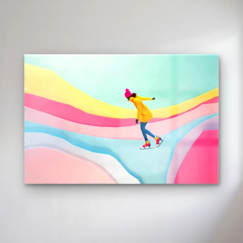 Maksimalist Kayak – Pembe Tonlar cam tablo — Maksimalist Kayak – Pembe Tonlar — maksimalist kayak