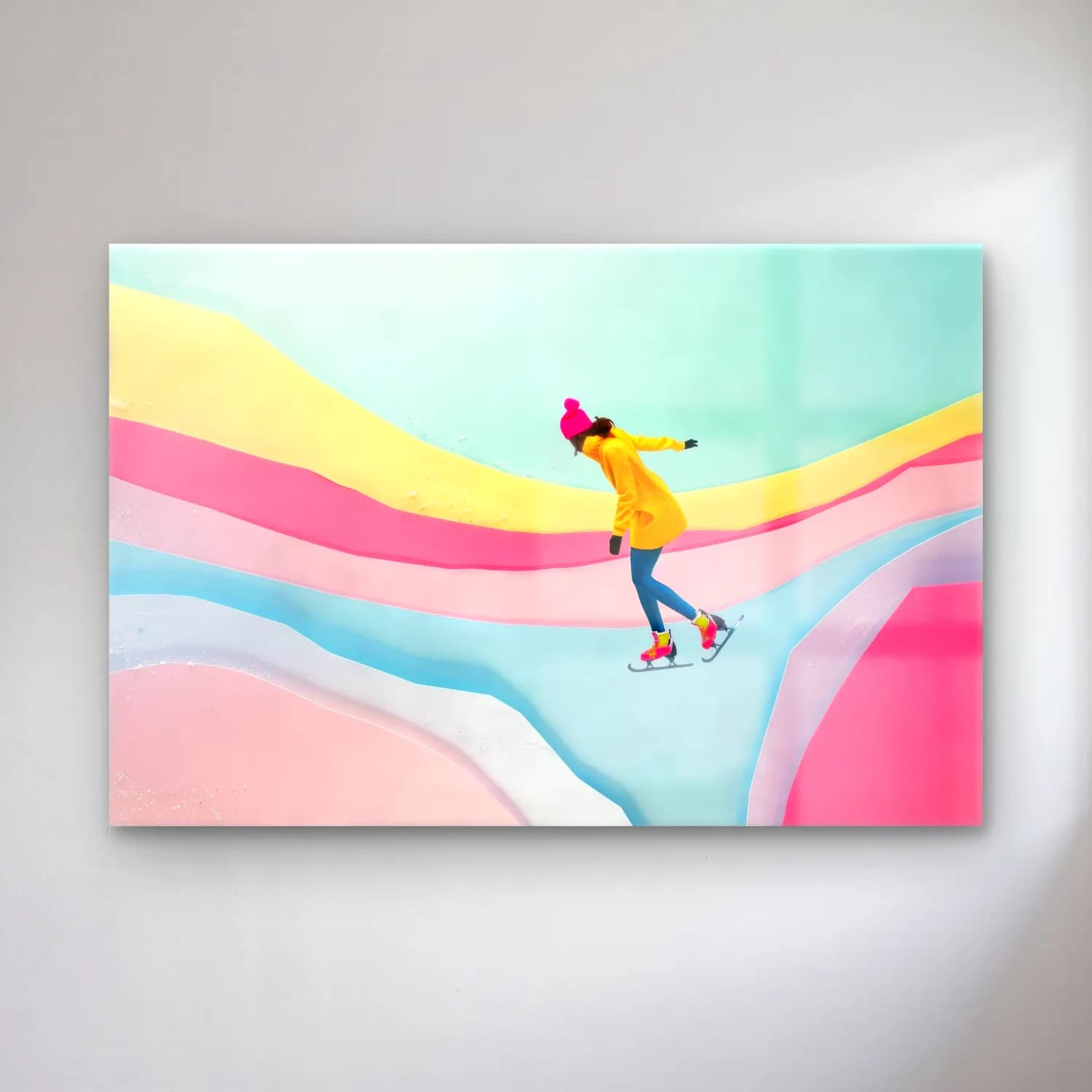 Maksimalist Kayak – Pembe Tonlar cam tablo — Maksimalist Kayak – Pembe Tonlar — maksimalist kayak