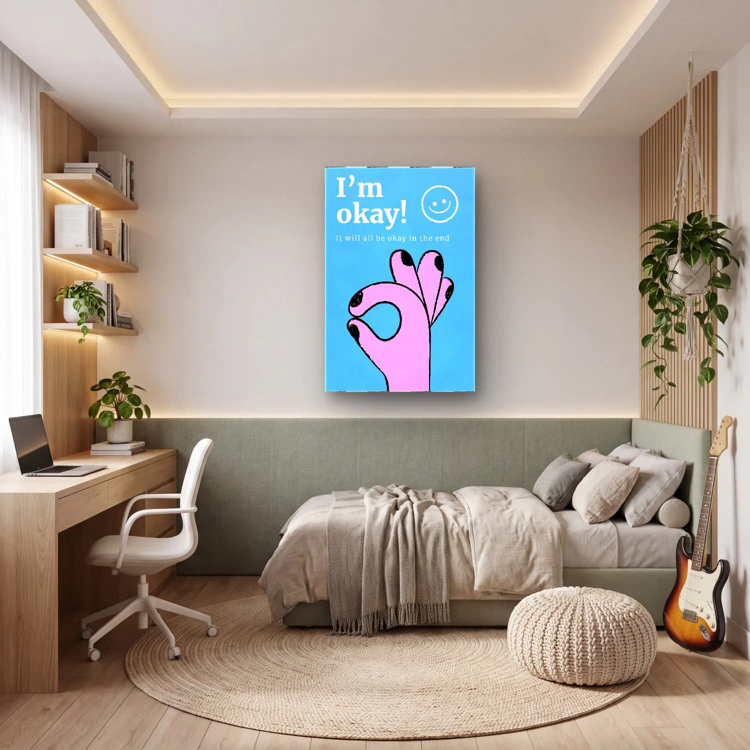 Pastel Söz Posteri No. 9 cam tablo — genç odasında