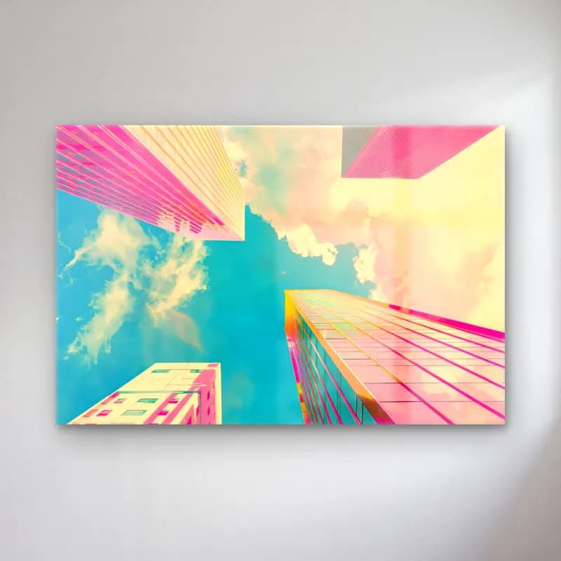 Pastel Japon Şehri No. 4 cam tablo — Pastel Japon Şehri No. 4 — pastel japon şehri