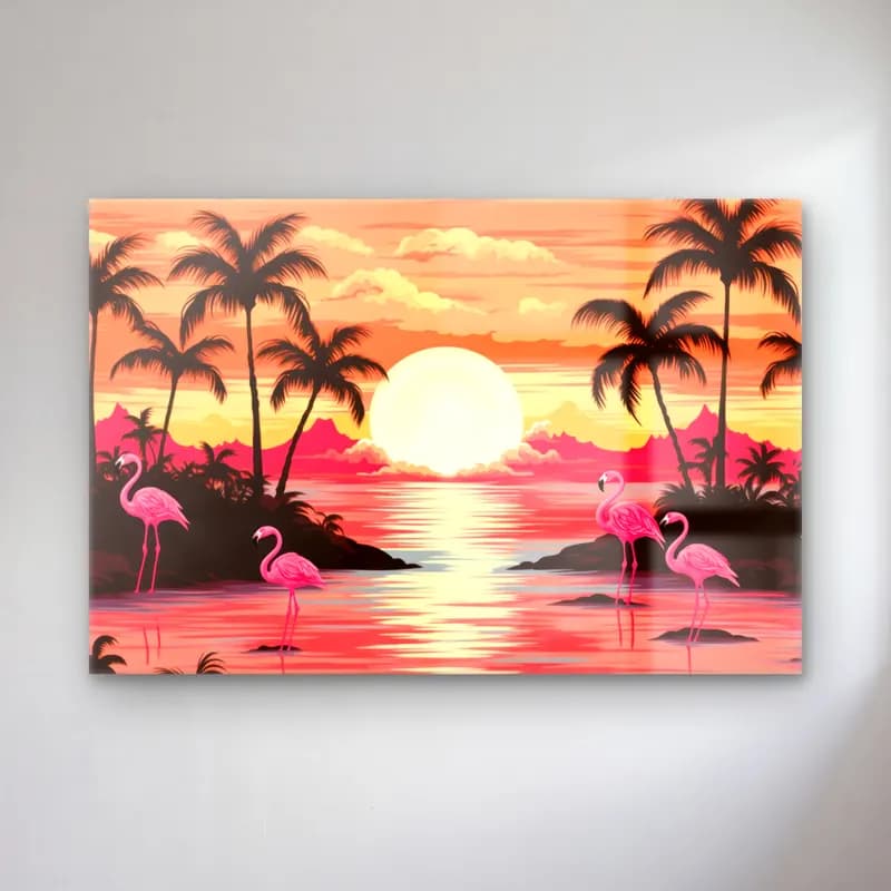 Pastel Flamingo No. 4 cam tablo — Pastel Flamingo No. 4 — pastel flamingo