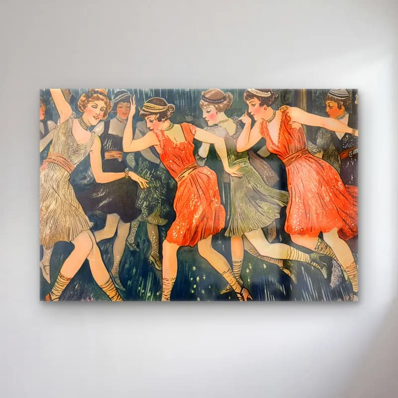 Vintage Dansçılar cam tablo — Vintage Dansçılar — vintage dansçılar