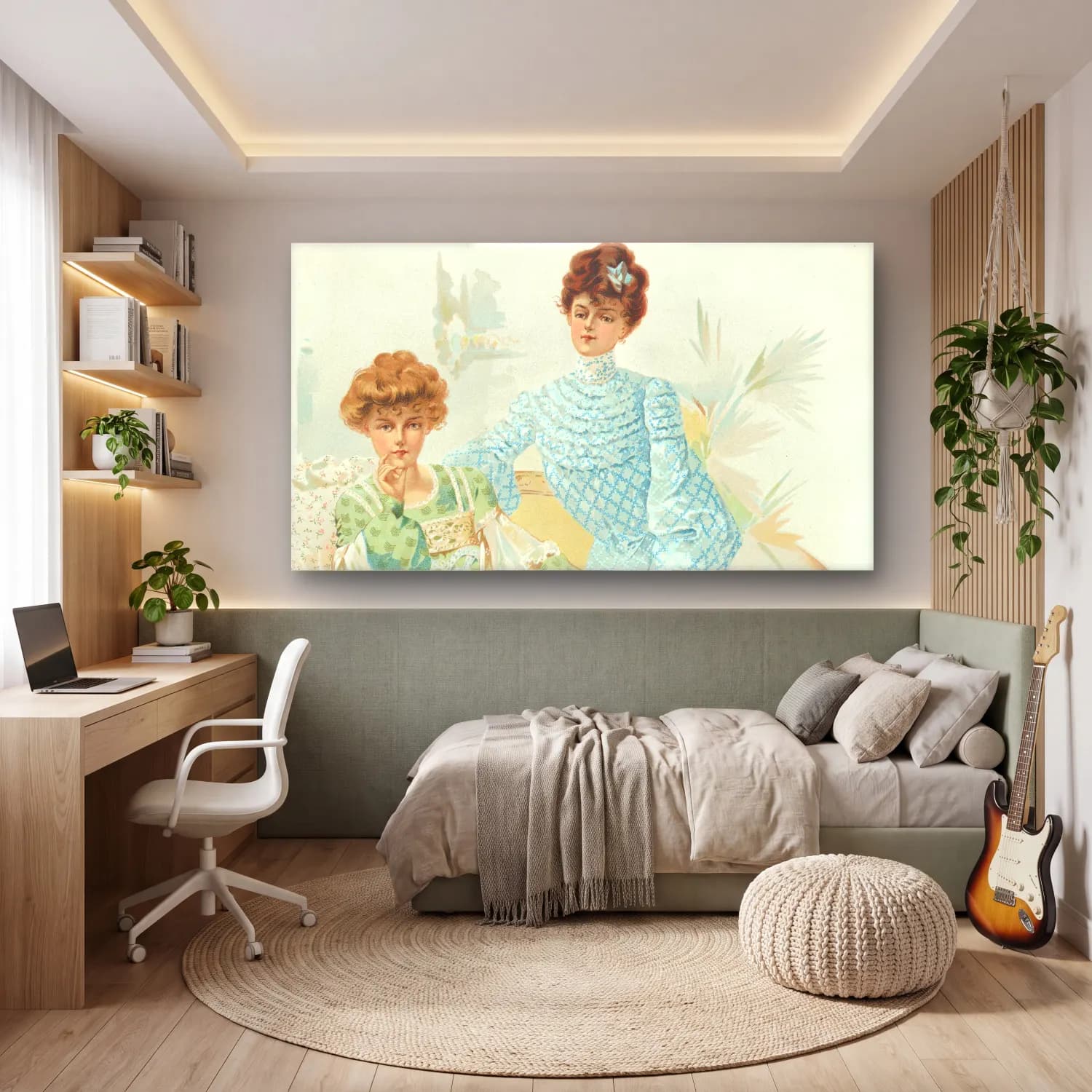 H. B. Claflin – Drap de trois cam tablo — genç odasında