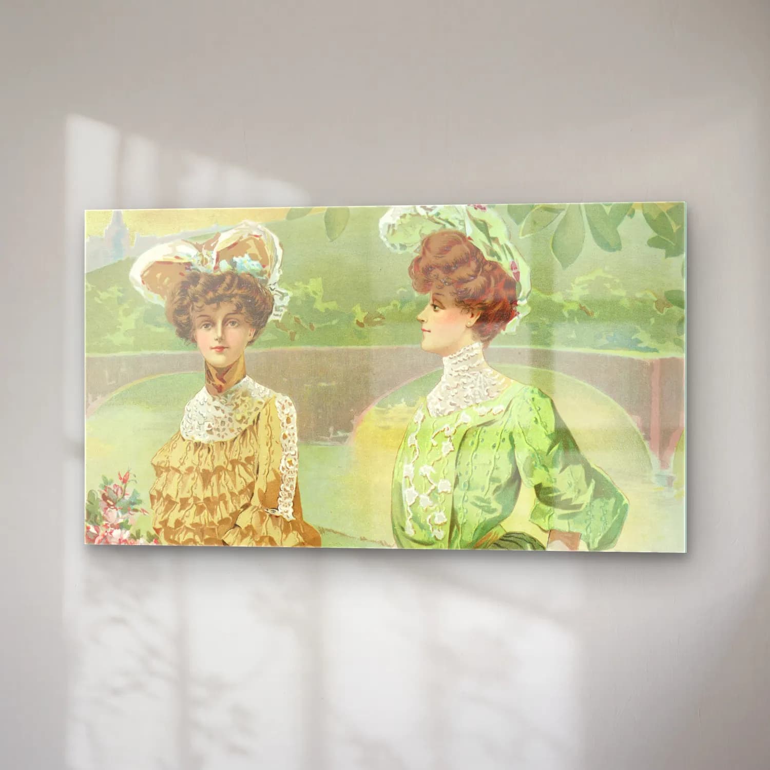 H. B. Claflin – Embroidered cord silk cam tablo — sağ açıdan görünüm