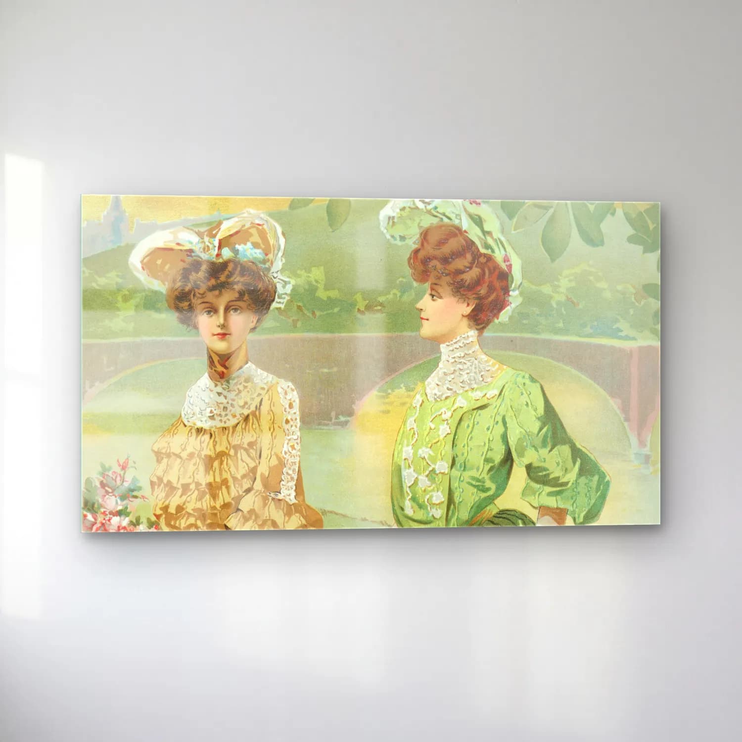 H. B. Claflin – Embroidered cord silk cam tablo — sol açıdan görünüm
