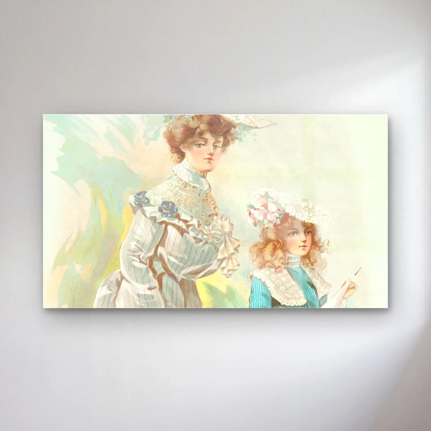 H. B. Claflin – Shantung glacé cam tablo — H. B. Claflin – Shantung glacé — vintage şapkalı kadın