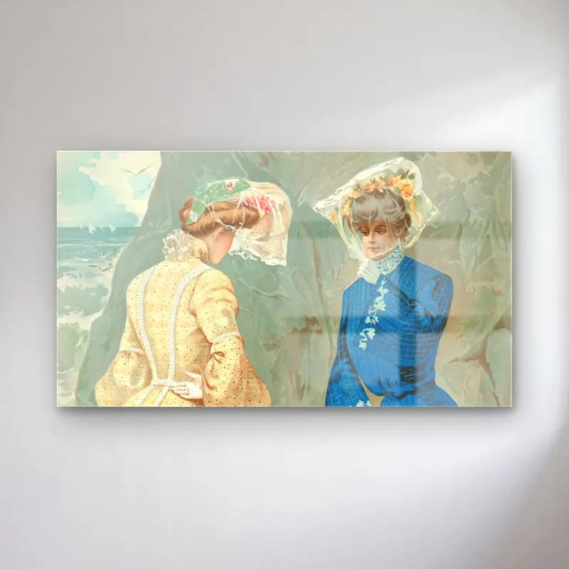 H. B. Claflin – Voile sextette cam tablo — H. B. Claflin – Voile sextette — vintage şapkalı kadın