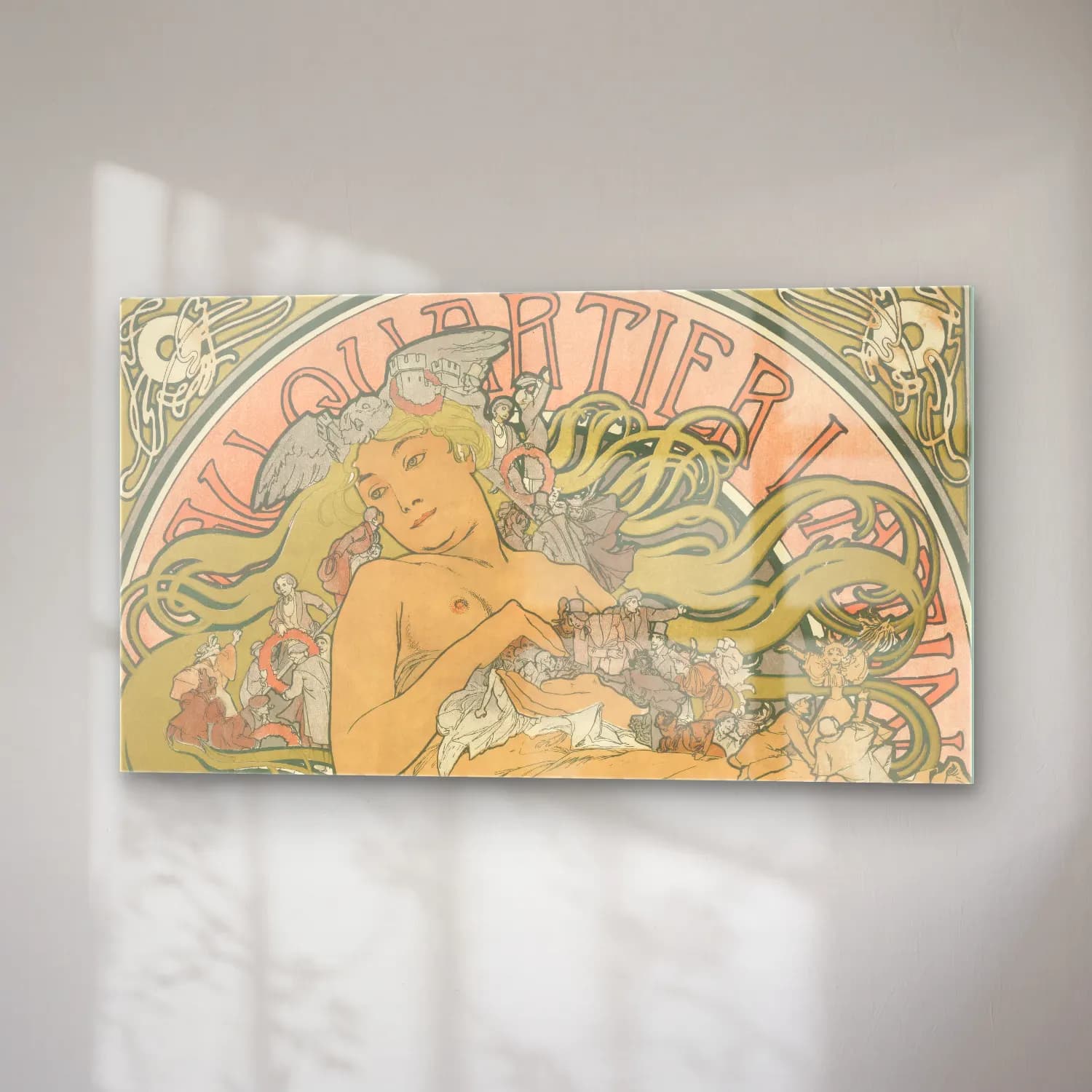Alphonse Mucha – Au Quartier Latin cam tablo — sağ açıdan görünüm