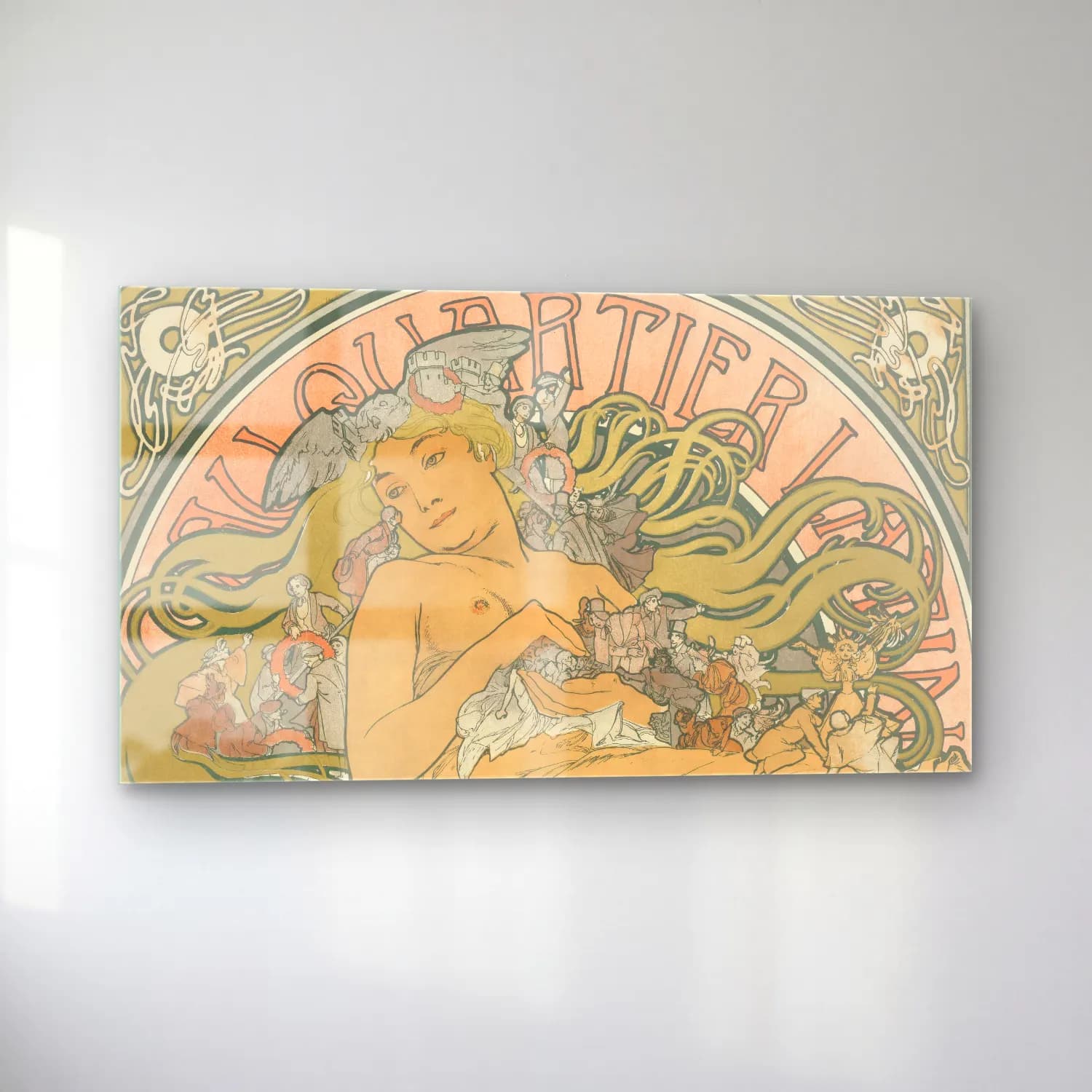 Alphonse Mucha – Au Quartier Latin cam tablo — sol açıdan görünüm