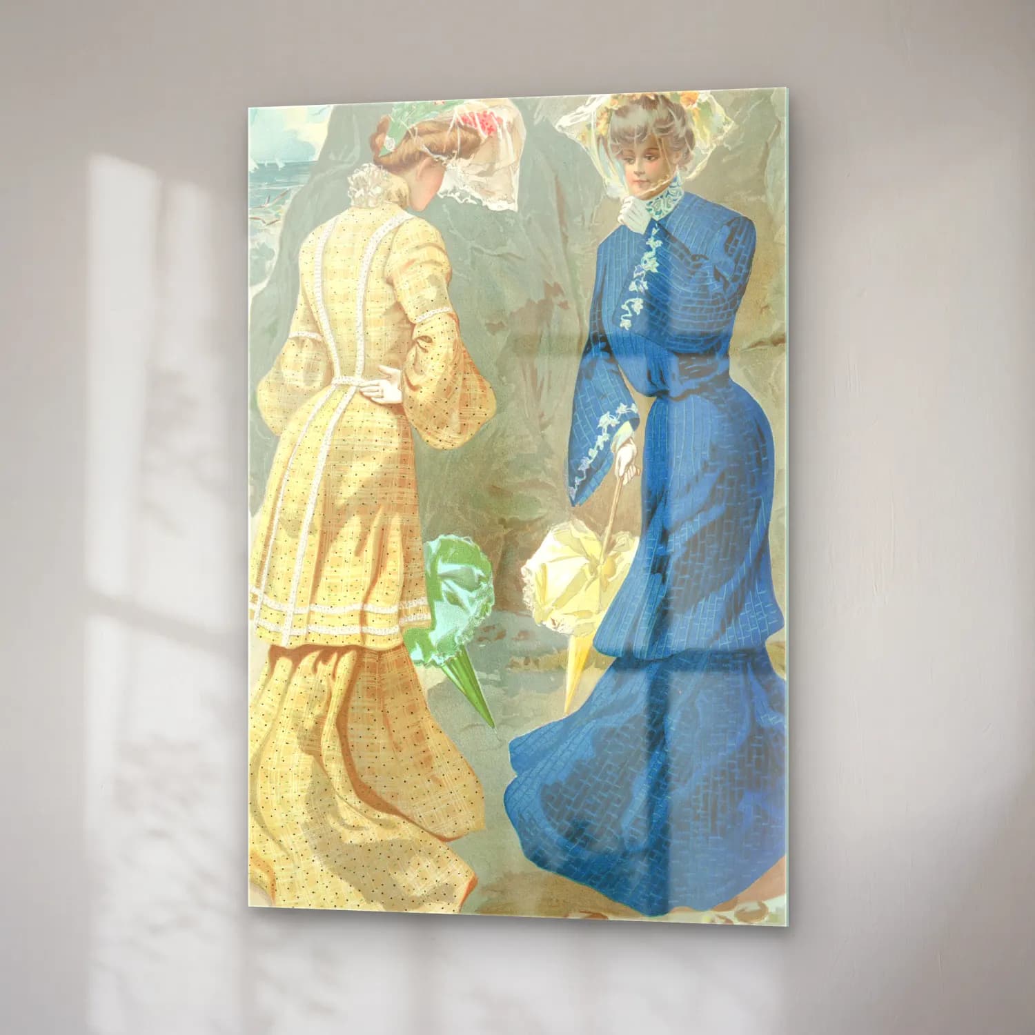 H. B. Claflin – Voile sextette – Mavi Tonlar cam tablo — sağ açıdan görünüm