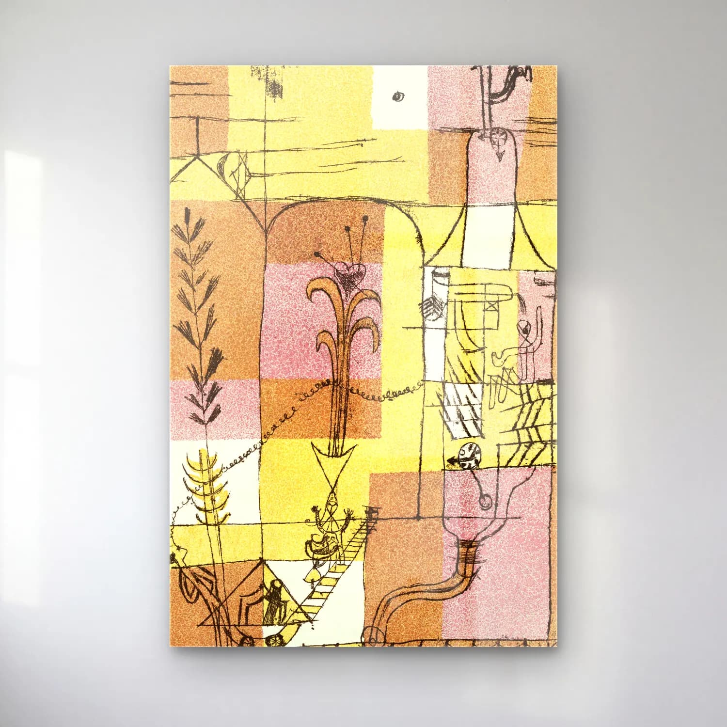Paul Klee – In the Spirit of Hoffmann cam tablo — Paul Klee – In the Spirit of Hoffmann — vintage vazo