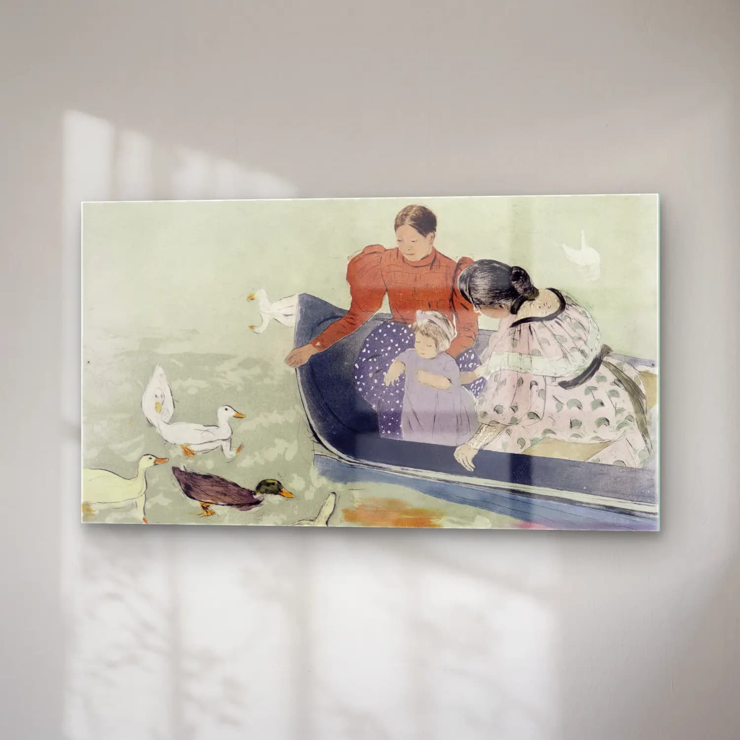 Mary Cassatt – Feeding the Ducks cam tablo — sağ açıdan görünüm