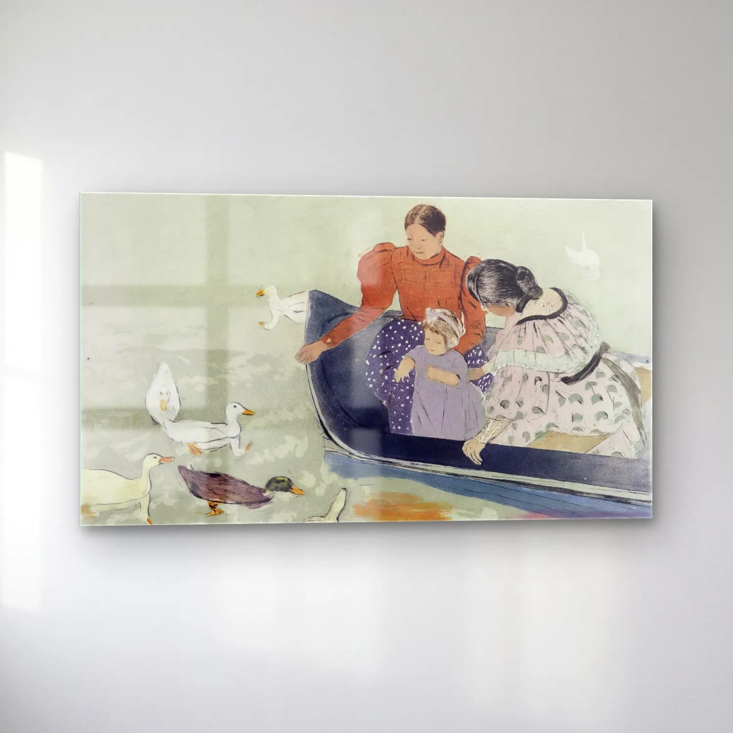 Mary Cassatt – Feeding the Ducks cam tablo — sol açıdan görünüm