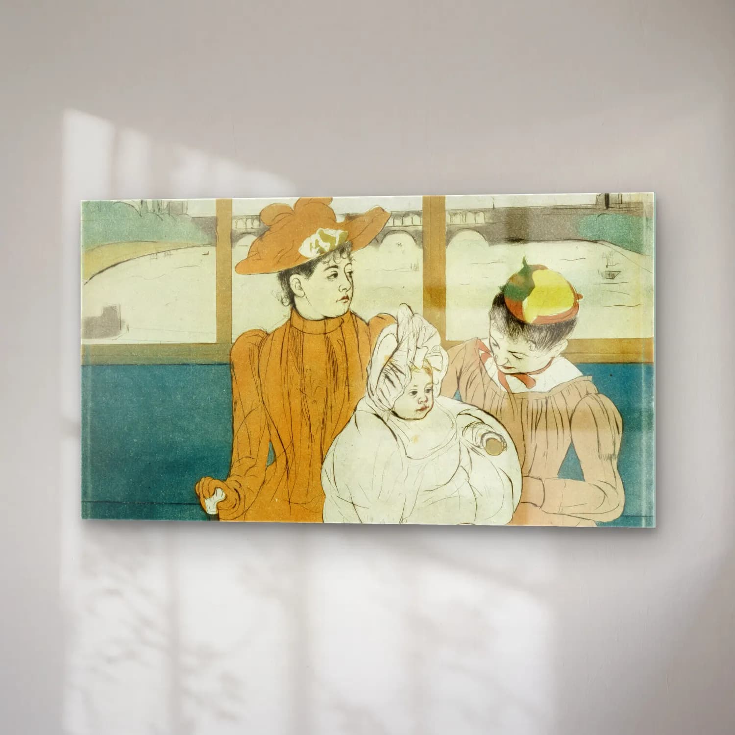 Mary Cassatt – In the Omnibus cam tablo — sağ açıdan görünüm