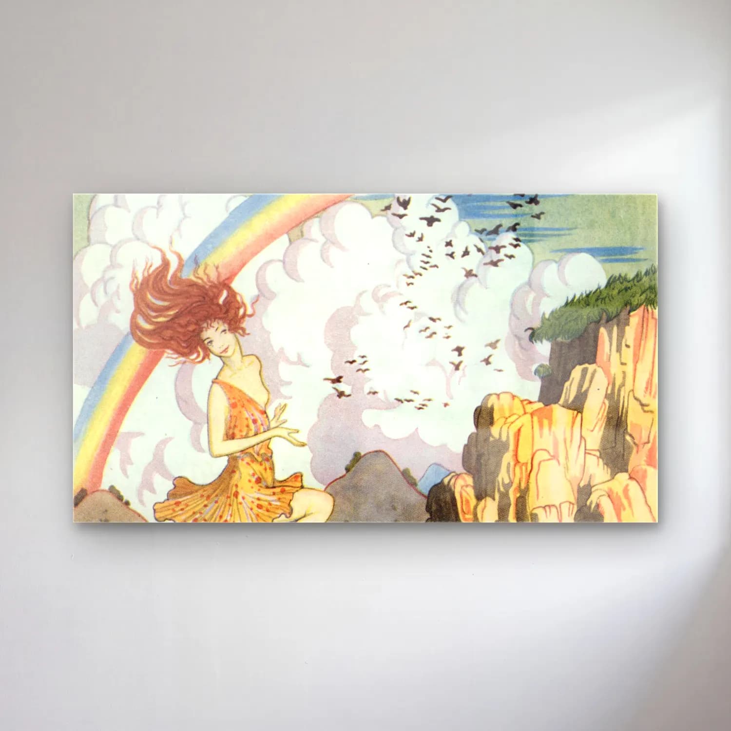 Thomas Mackenzie – Caitilin danced in uncontrollable gaiety cam tablo — Thomas Mackenzie – Caitilin danced in uncontrollable gaiety — vintage mitolojik sahne