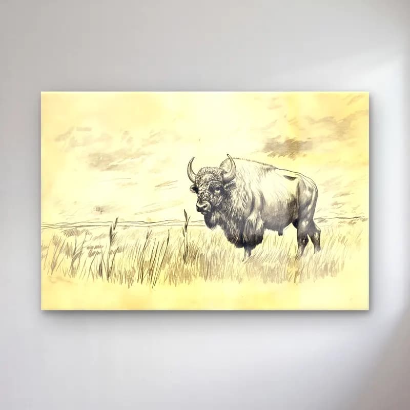 Vintage Highland İneği cam tablo — Vintage Highland İneği — vintage highland i̇neği
