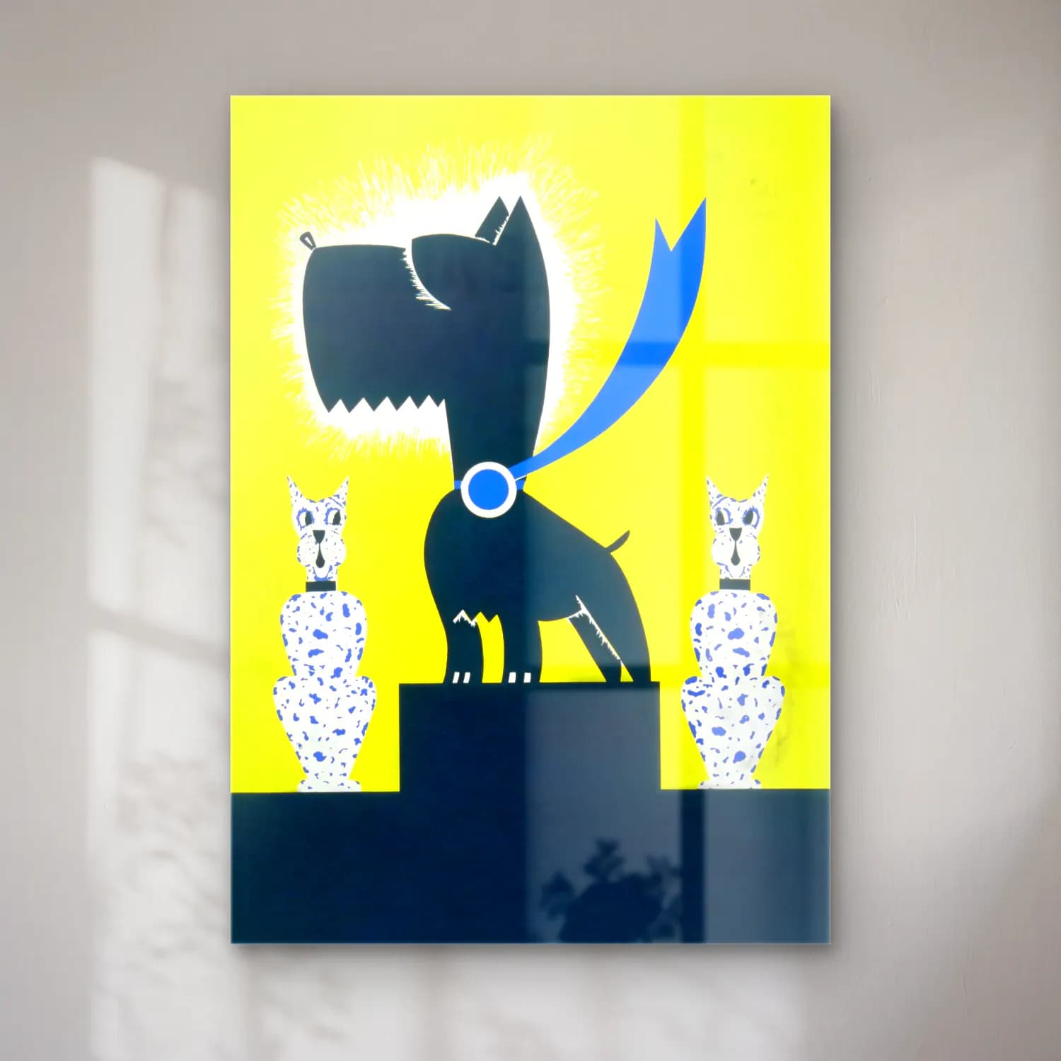 Vintage Poster Köpek cam tablo — Vintage Poster Köpek — vintage poster köpek