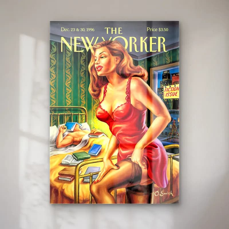 Vintage Poster Kitap Okuyan Kadın cam tablo — Vintage Poster Kitap Okuyan Kadın — vintage poster kitap okuyan kadın