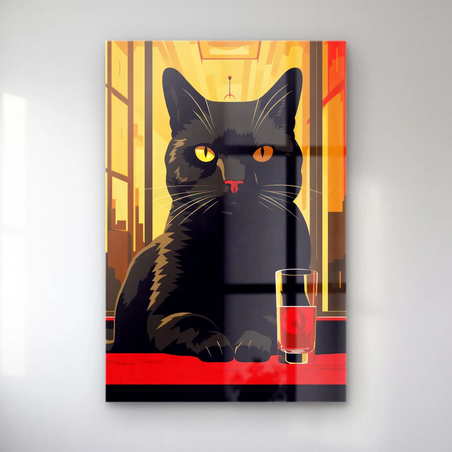 Vintage Poster Kedi No. 4 cam tablo — Vintage Poster Kedi No. 4 — vintage poster kedi