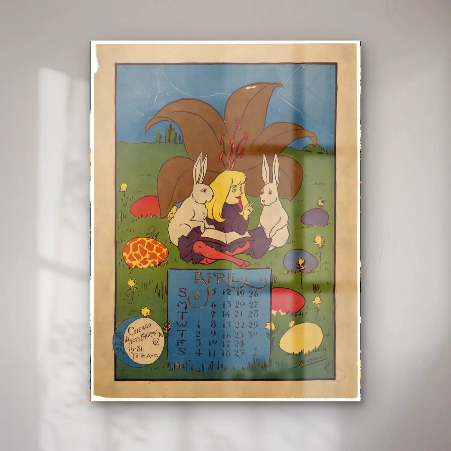 Vintage Poster Tavşan cam tablo — Vintage Poster Tavşan — vintage poster tavşan