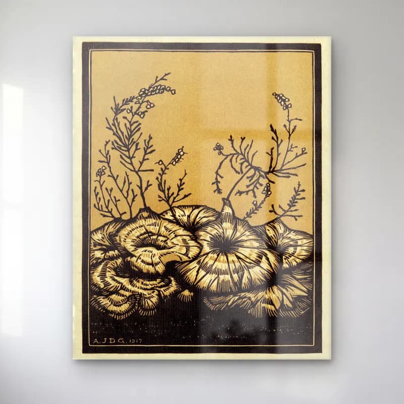 Botanik İllüstrasyon Çiçek Deseni No. 48 cam tablo — Botanik İllüstrasyon Çiçek Deseni No. 48 — botanik i̇llüstrasyon çiçek deseni