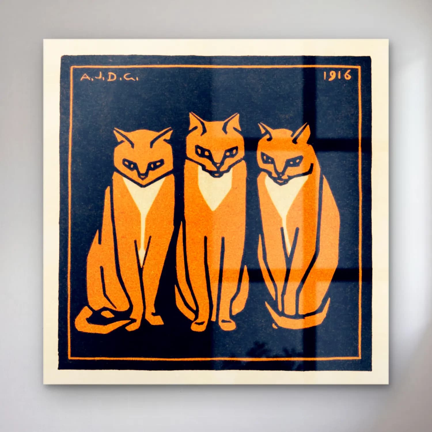 Vintage Kedi No. 18 cam tablo — Vintage Kedi No. 18 — vintage kedi
