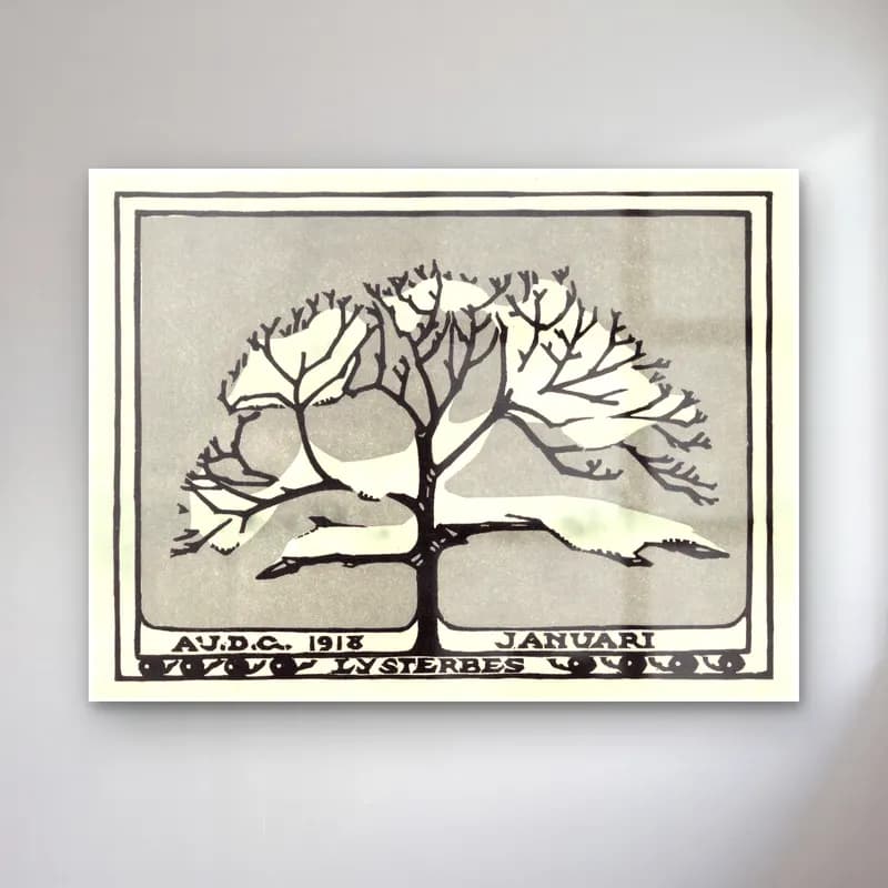 Vintage Karlı Kış Manzarası No. 19 cam tablo — Vintage Karlı Kış Manzarası No. 19 — vintage karlı kış manzarası