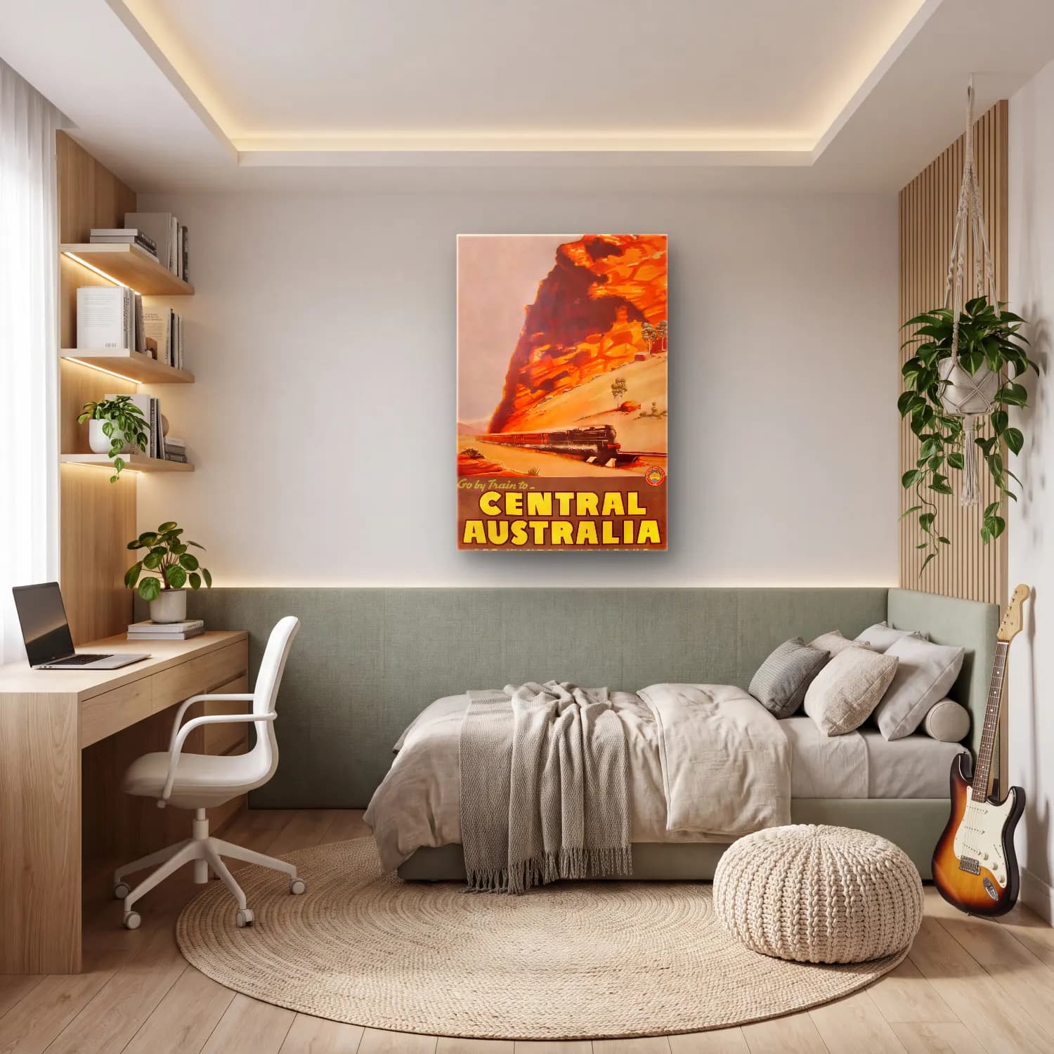 Vintage Poster Tren No. 10 cam tablo — genç odasında