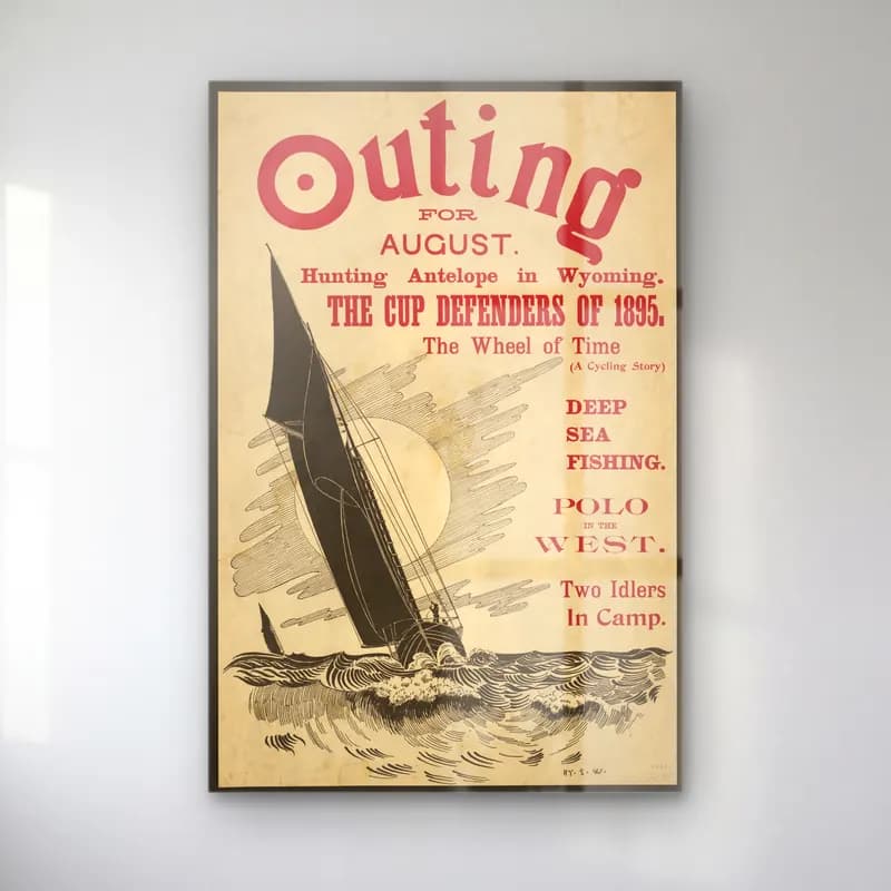 Vintage Poster Yelken Yarışı No. 7 cam tablo — Vintage Poster Yelken Yarışı No. 7 — vintage poster yelken yarışı