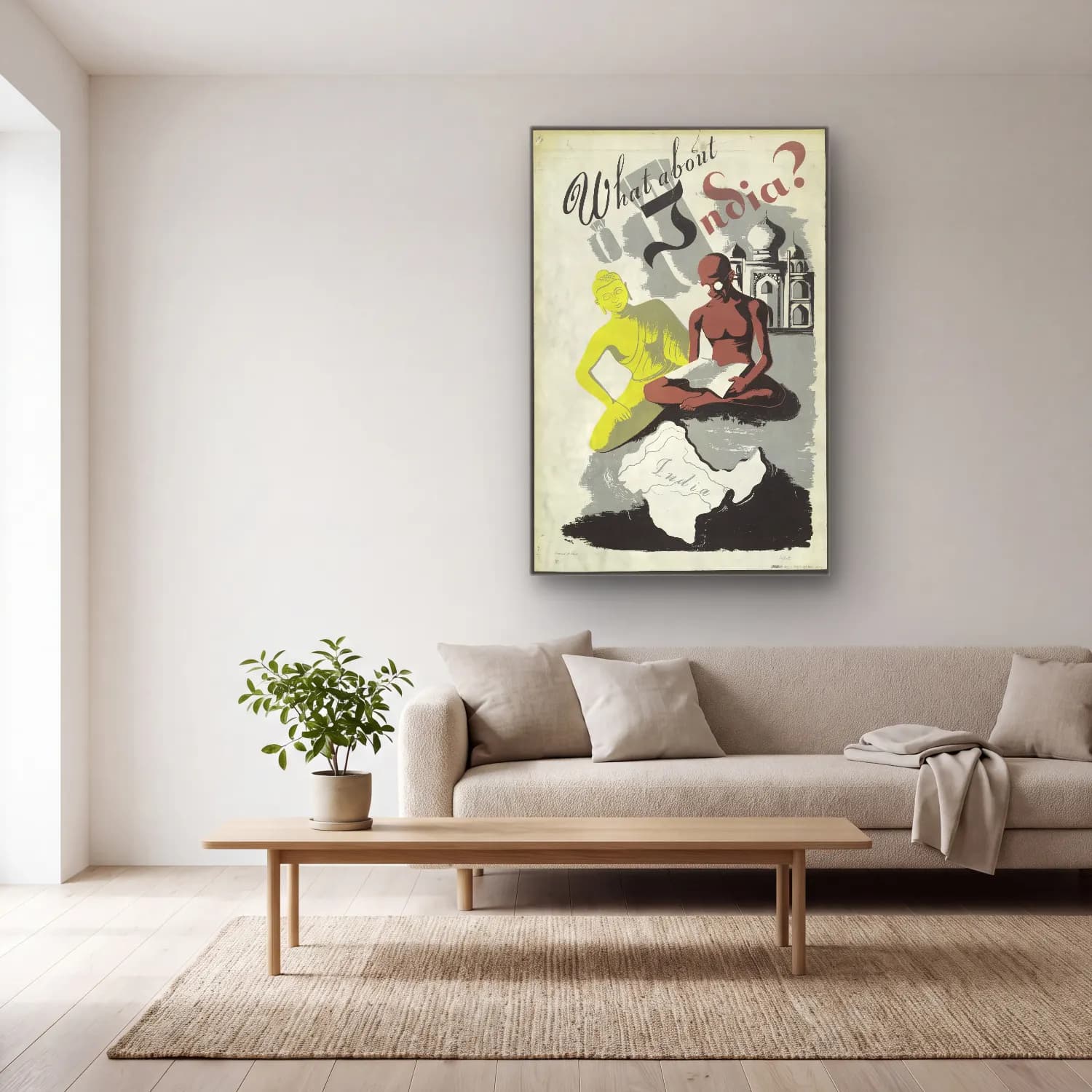 Vintage Poster Kitap Okuyan Kadın No. 10 cam tablo — açık renk salonda