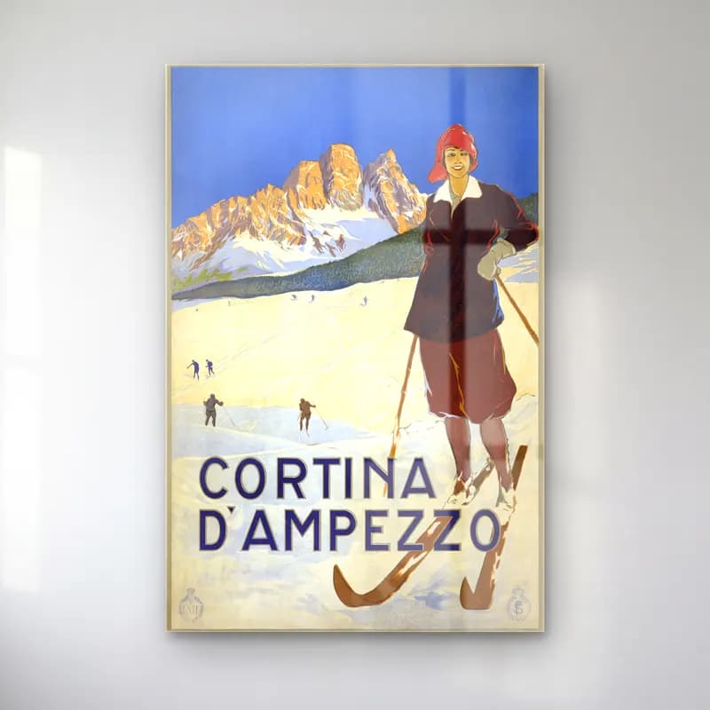 Vintage Poster Kayak – Bej Tonlar cam tablo — Vintage Poster Kayak – Bej Tonlar — vintage poster kayak