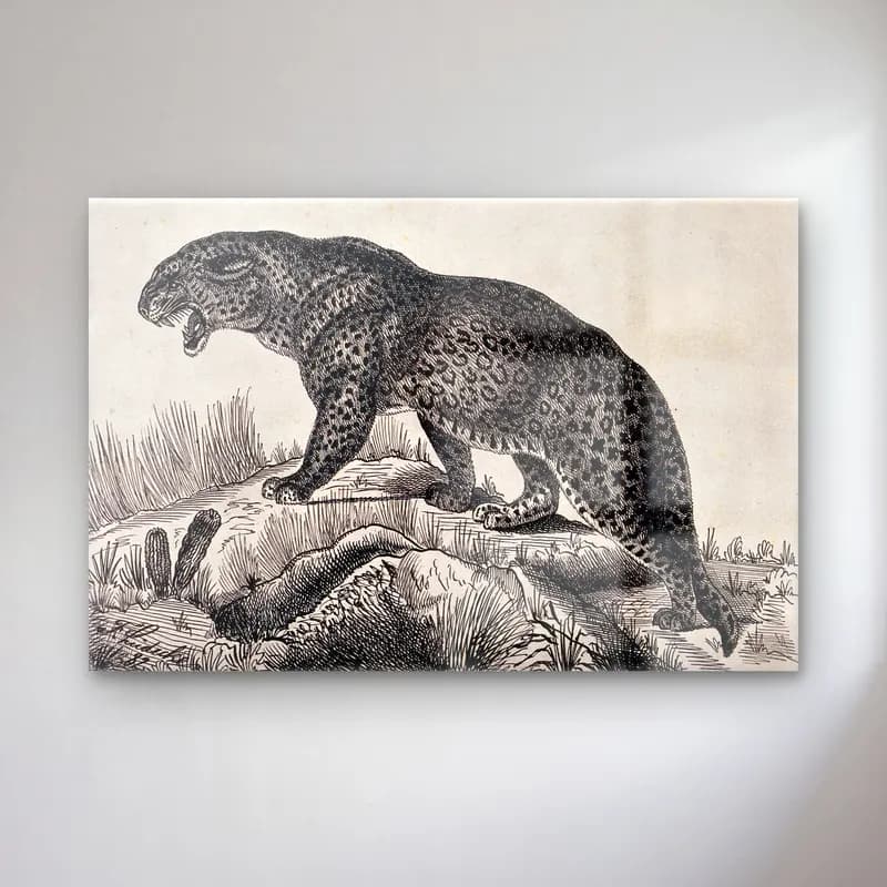 Vintage Leopar No. 4 cam tablo — Vintage Leopar No. 4 — vintage leopar