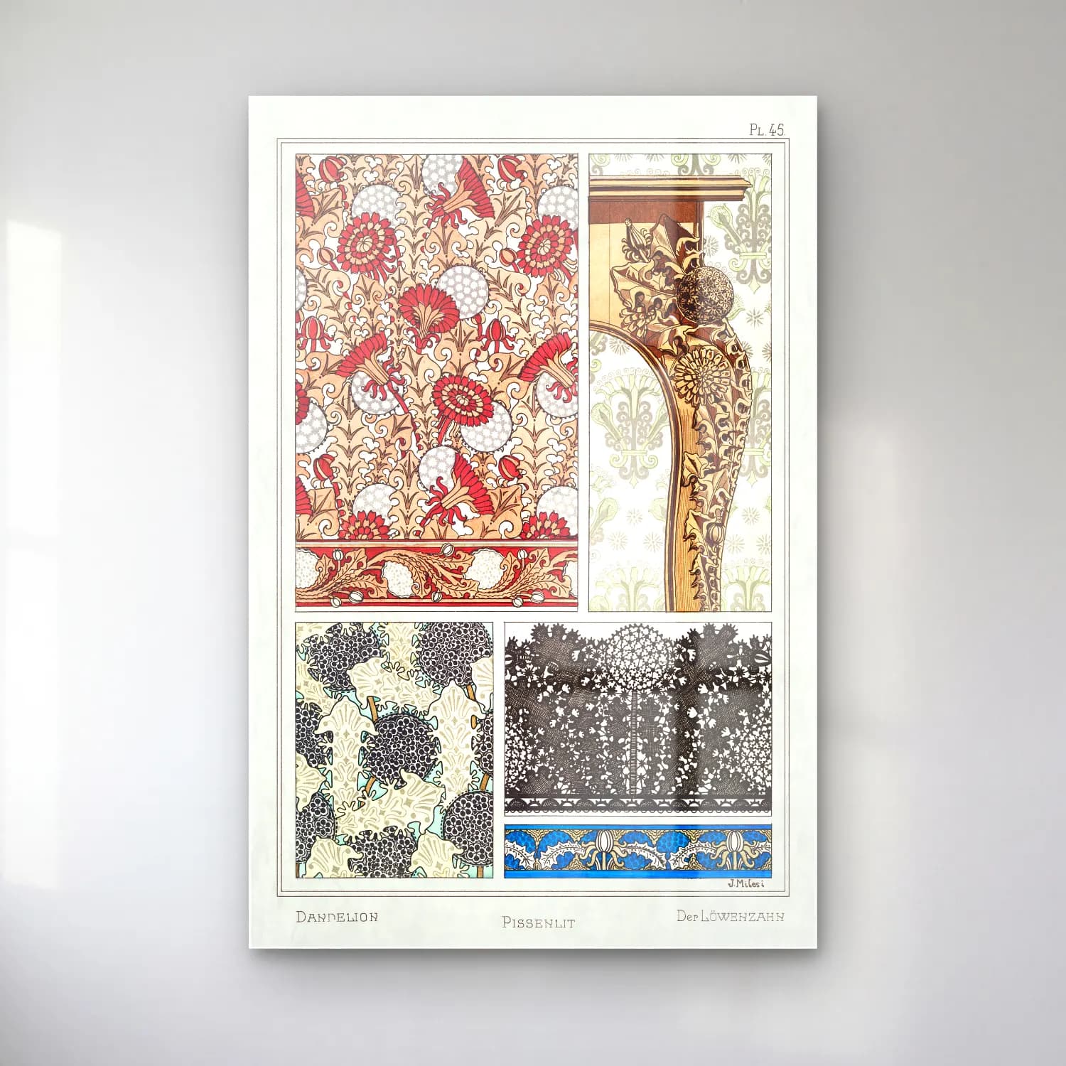 Maksimalist Çiçek Deseni – Bej Tonlar cam tablo — Maksimalist Çiçek Deseni – Bej Tonlar — maksimalist çiçek deseni