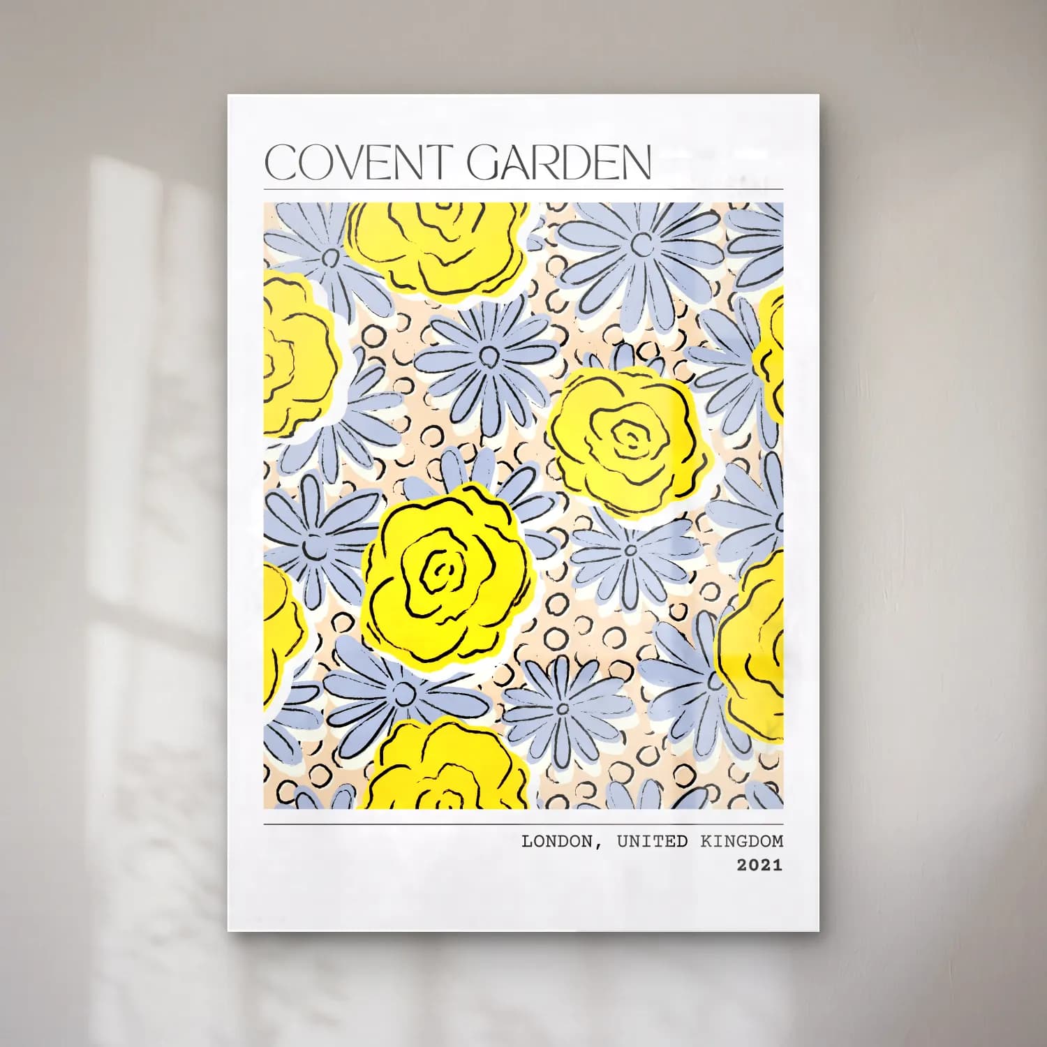 Retro Çiçek Deseni No. 108 cam tablo — Retro Çiçek Deseni No. 108 — retro çiçek deseni