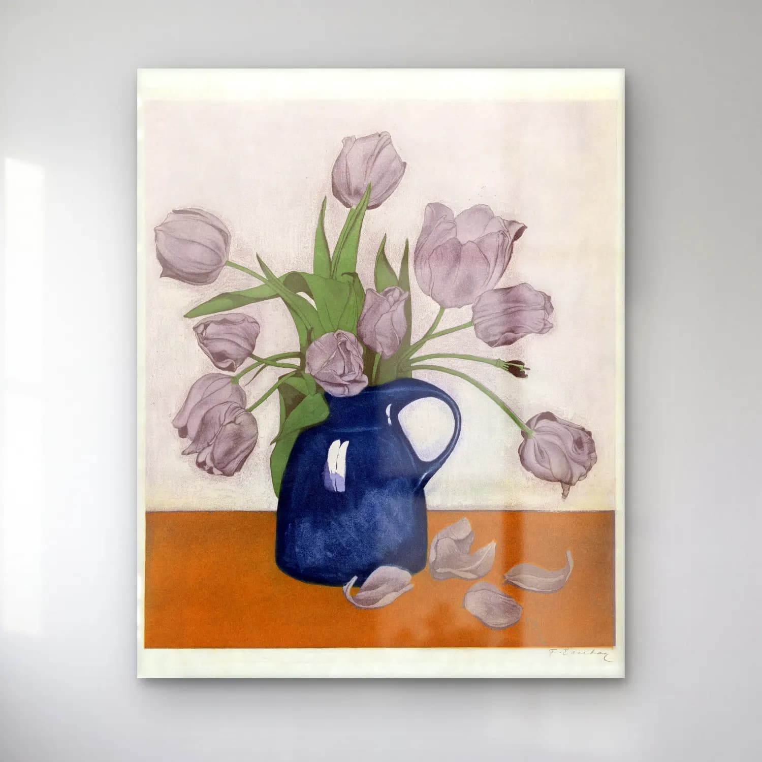Vintage Laleler cam tablo — Vintage Laleler — vintage laleler