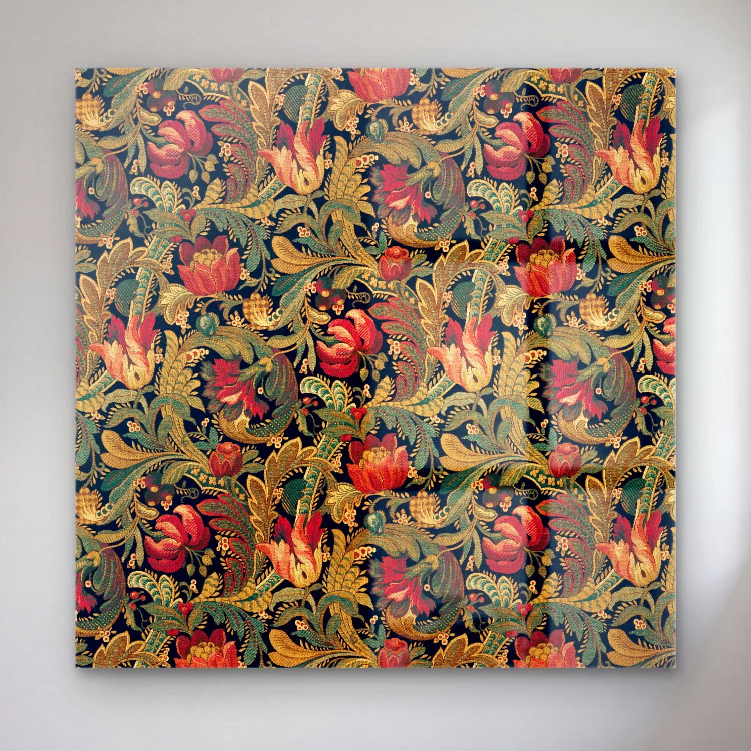 Maksimalist Çiçek Deseni No. 60 cam tablo — Maksimalist Çiçek Deseni No. 60 — maksimalist çiçek deseni