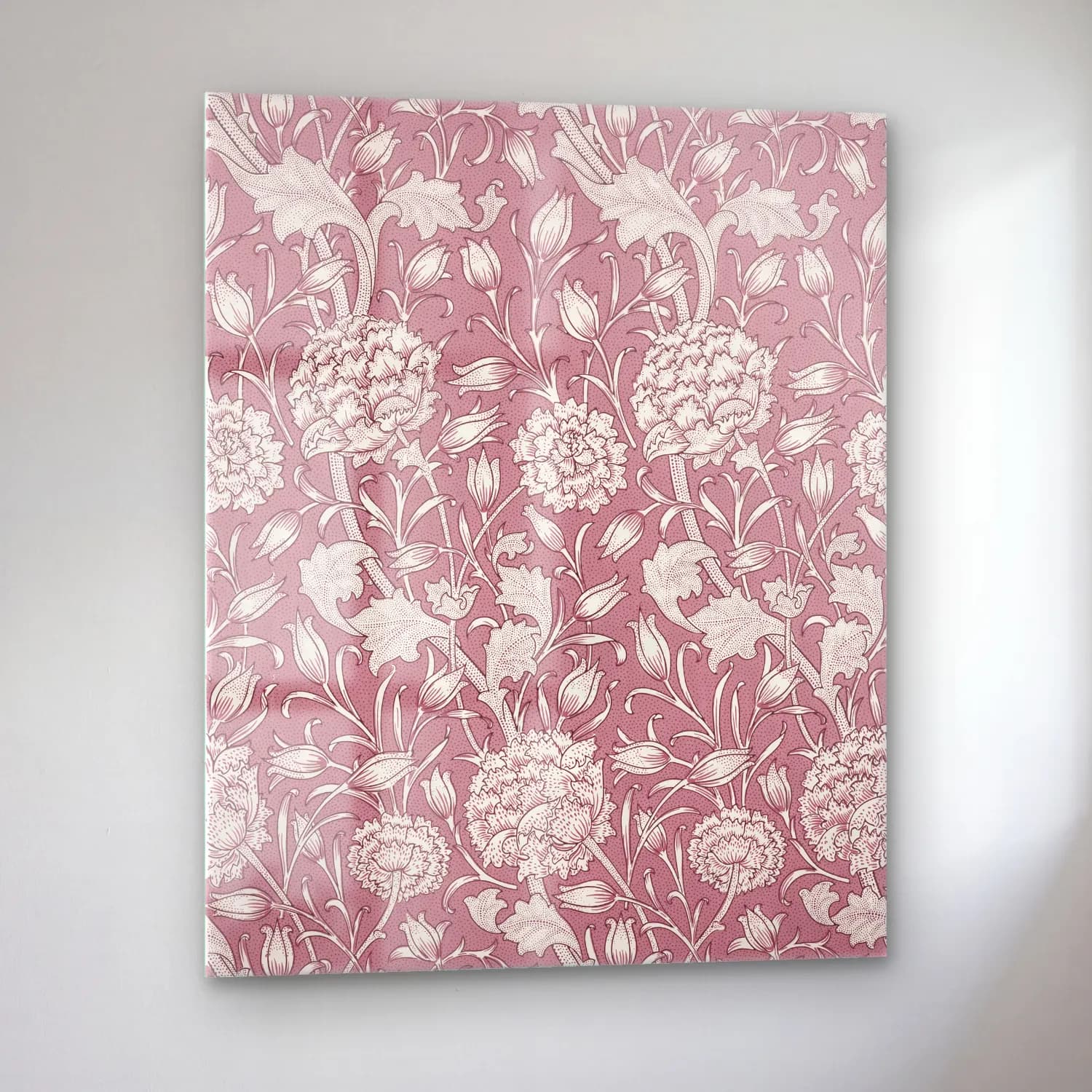 Pastel Çiçek Deseni No. 78 cam tablo — sol açıdan görünüm