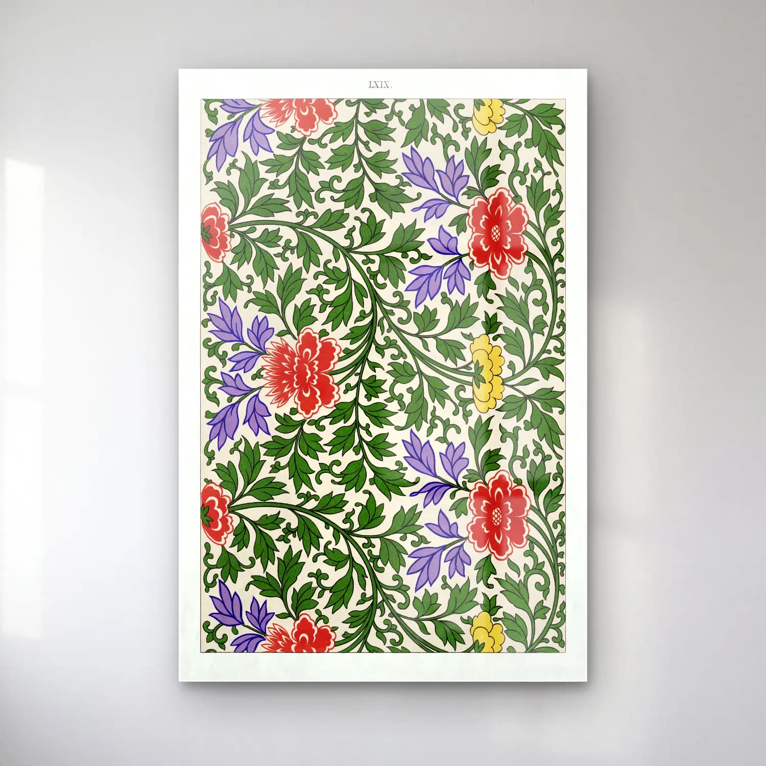 Maksimalist Çiçek Deseni No. 61 cam tablo — Maksimalist Çiçek Deseni No. 61 — maksimalist çiçek deseni