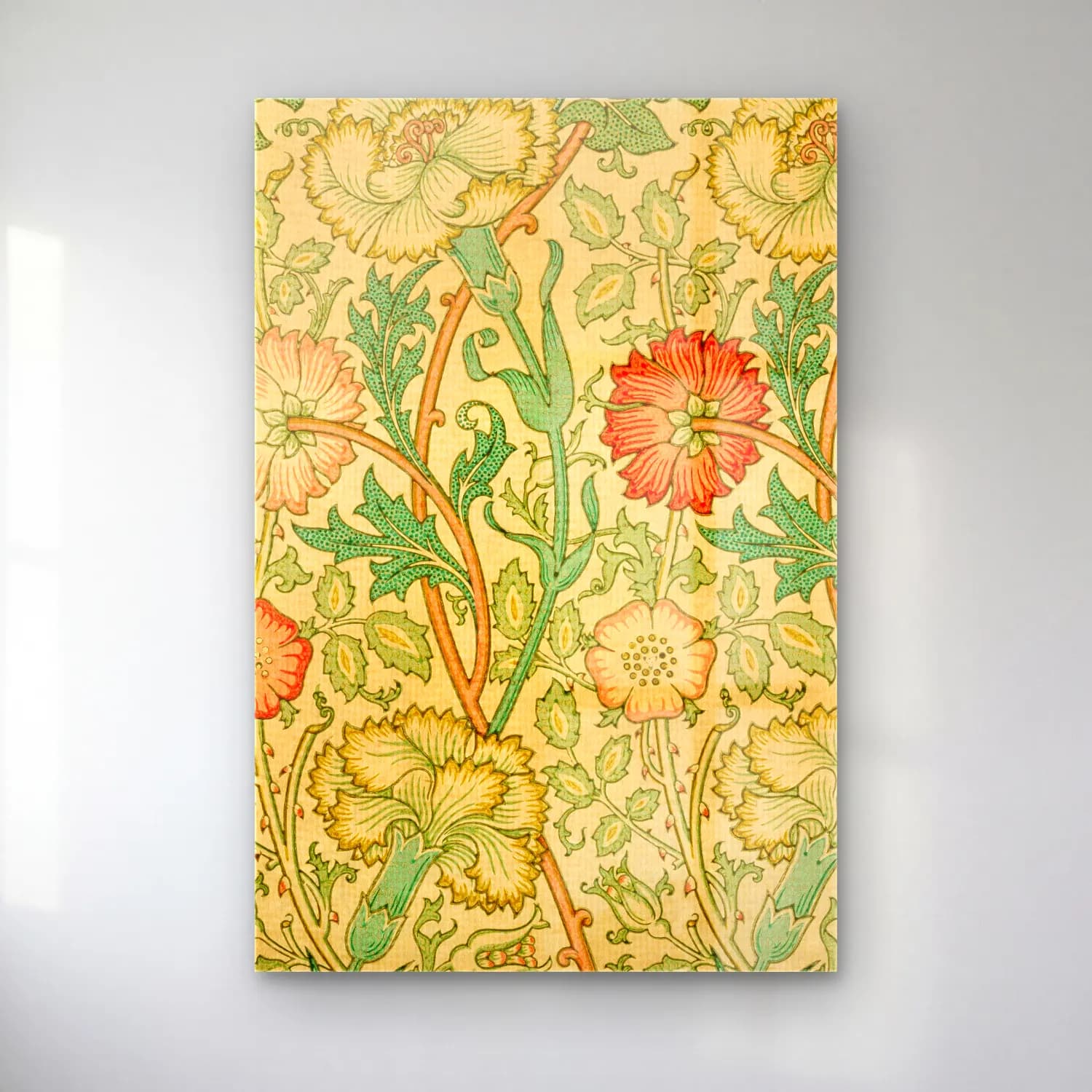 Vintage Çiçek Deseni – Turuncu Tonlar cam tablo — Vintage Çiçek Deseni – Turuncu Tonlar — vintage çiçek deseni