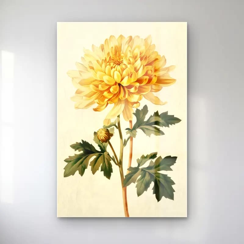 Botanik İllüstrasyon Çiçek Deseni No. 92 cam tablo — Botanik İllüstrasyon Çiçek Deseni No. 92 — botanik i̇llüstrasyon çiçek deseni