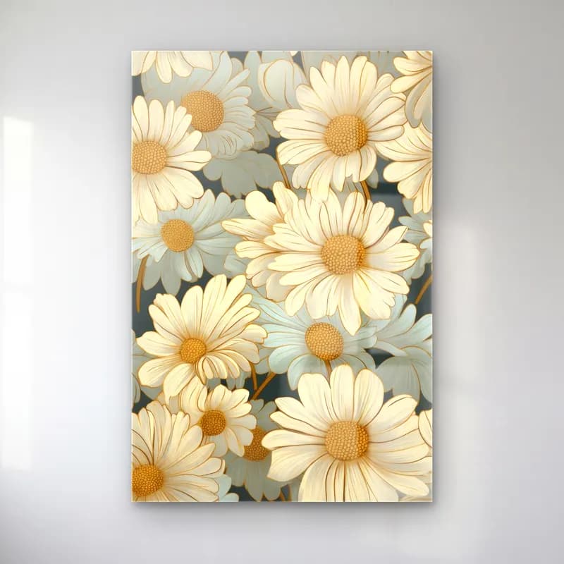 Pastel Papatyalar No. 22 cam tablo — Pastel Papatyalar No. 22 — pastel papatyalar
