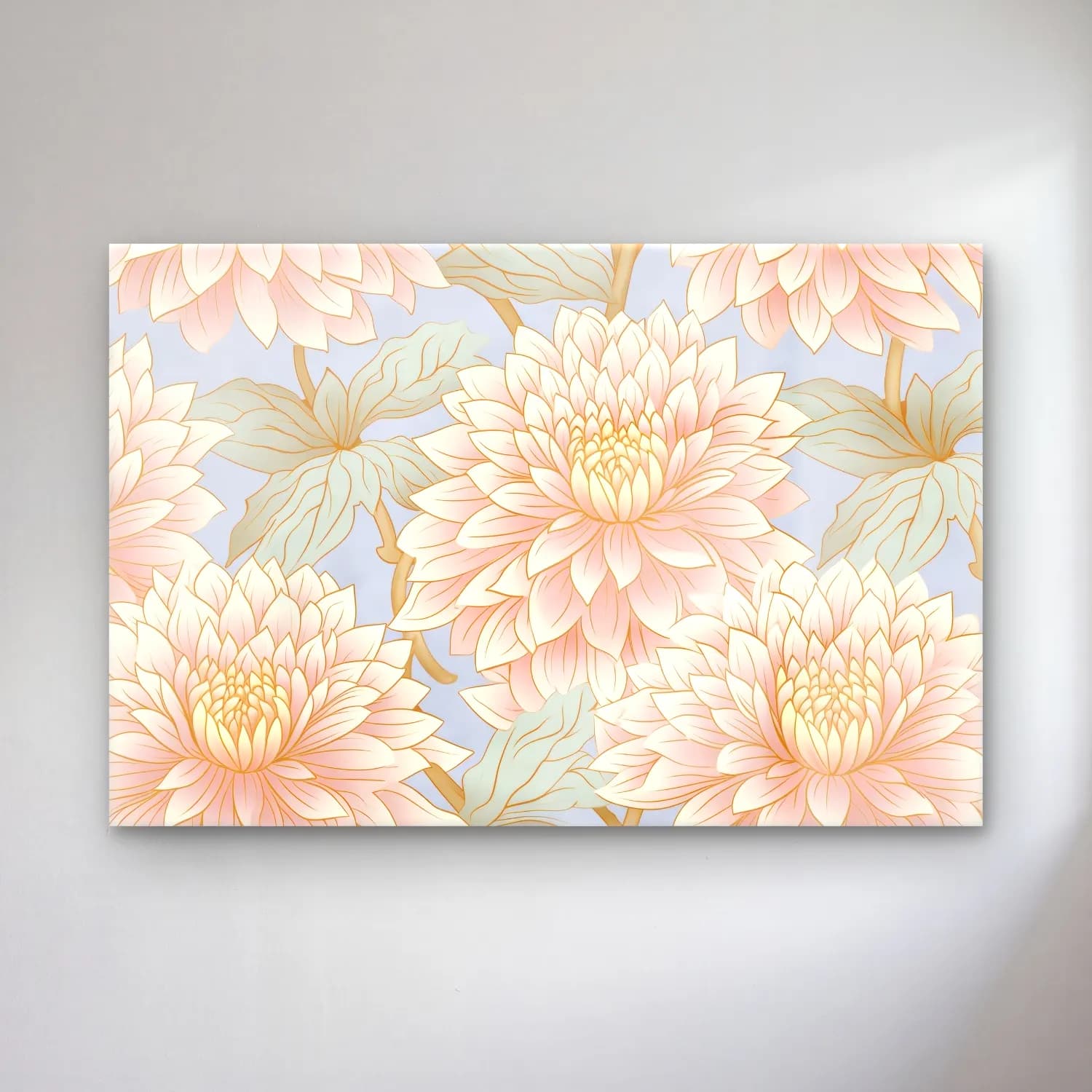 Pastel Çiçek Deseni No. 87 cam tablo — Pastel Çiçek Deseni No. 87 — pastel çiçek deseni