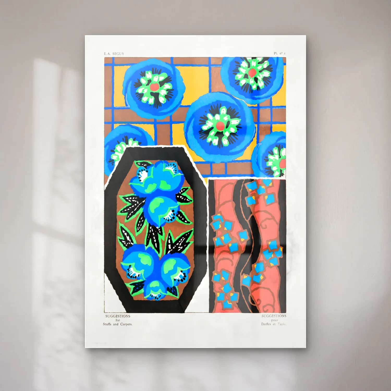 Boho Çiçek Deseni No. 134 cam tablo — Boho Çiçek Deseni No. 134 — boho çiçek deseni