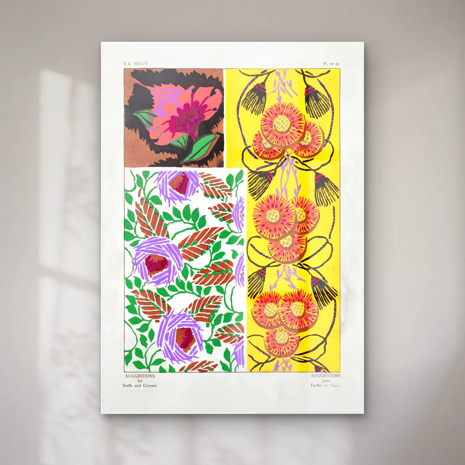 Maksimalist Çiçek Deseni No. 86 cam tablo — Maksimalist Çiçek Deseni No. 86 — maksimalist çiçek deseni