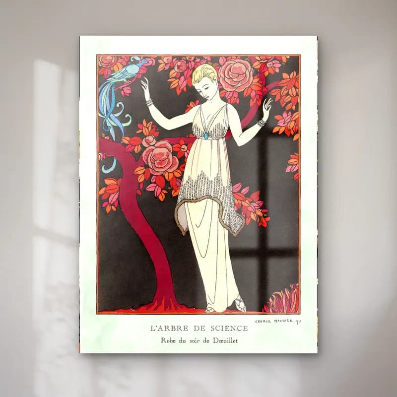 Vintage Elbiseli Kadın – Siyah Beyaz Tonlar cam tablo — Vintage Elbiseli Kadın – Siyah Beyaz Tonlar — vintage elbiseli kadın