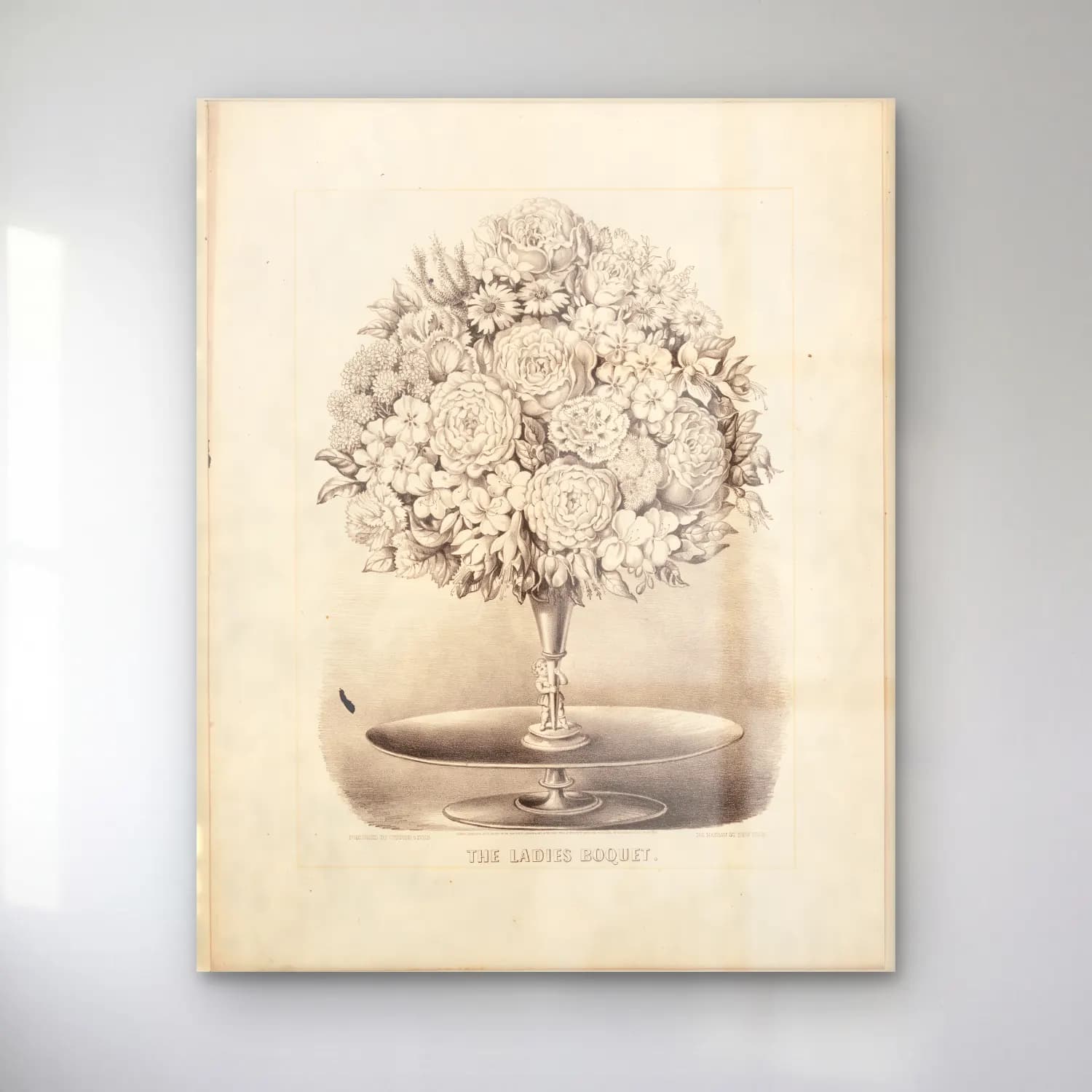 Vintage Vazoda Çiçek Buketi No. 8 cam tablo — Vintage Vazoda Çiçek Buketi No. 8 — vintage vazoda çiçek buketi