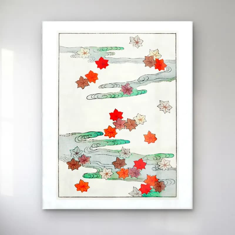 Japon Baskı Lotus Çiçekleri cam tablo — Japon Baskı Lotus Çiçekleri — japon baskı lotus çiçekleri