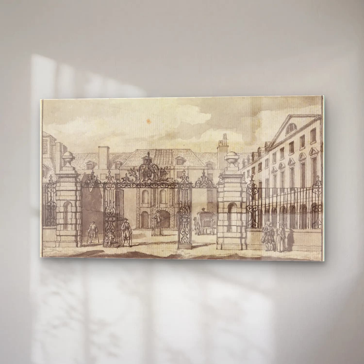 Vintage Londra No. 14 cam tablo — sağ açıdan görünüm